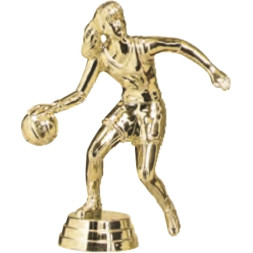 Фигурка №920 (Баскетбол, Женщины, высота 12 см, цвет золото, пластик)