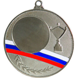 Медаль №124 (Диаметр 50 мм, металл, цвет серебро. Место для вставок: лицевая диаметр 25 мм, обратная сторона диаметр 46 мм)