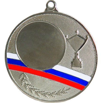 Медаль №124 (Диаметр 50 мм, металл, цвет серебро. Место для вставок: лицевая диаметр 25 мм, обратная сторона диаметр 46 мм)